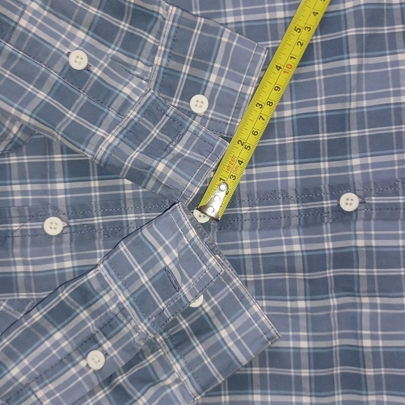 Carhartt Plaid Button-down 3/4 sleeves Women's size S 4/6 Blue Gray White summer - Picture 11 of 17
